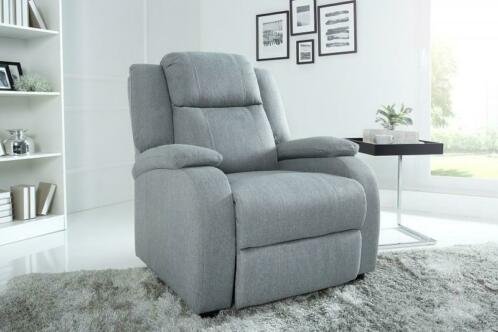 Relax fauteuil Cannes structuur lichtgrijs - 1