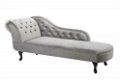 Loungebank Chesterfield zilvergrijs fluweel - 5 - Thumbnail