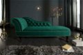 Loungebank Chesterfield smaragdgroen fluweel - 1 - Thumbnail