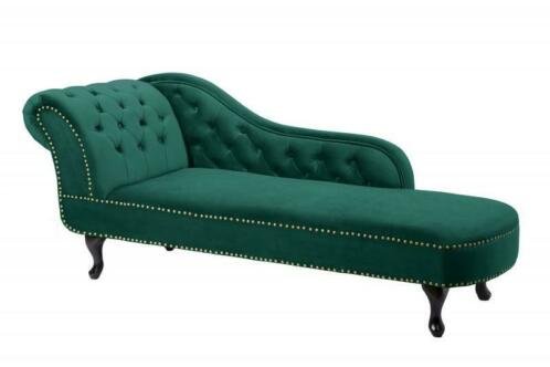 Loungebank Chesterfield smaragdgroen fluweel - 5