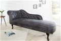 Loungebank Chesterfield grijs vintage uiterlijk - 1 - Thumbnail