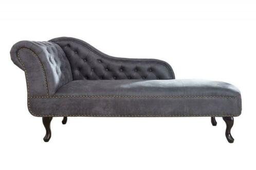 Loungebank Chesterfield grijs vintage uiterlijk - 4