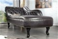 Loungebank Chesterfield donkere koffie - 2 - Thumbnail