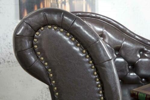 Loungebank Chesterfield donkere koffie - 4