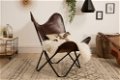 Fauteuil Vlinder bruin leer zwart - 0 - Thumbnail