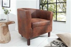 Fauteuil Glasgow whisky bruin