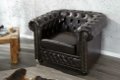 Fauteuil Chesterfield donkere koffie met klinknagels - 0 - Thumbnail