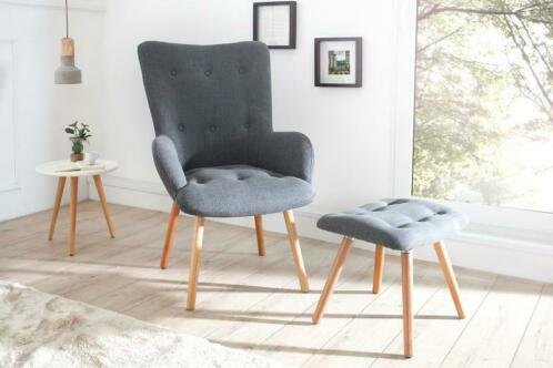 Fauteuil & Hocker Reykjavik grijs - 0