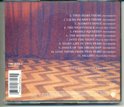 Music From Twin Peaks Angelo Badalamenti 11 nrs cd 1990 ZGAN - 1