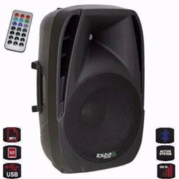 Actieve Speaker met Bleutooth-usb-sd 15Inch 500 Watt (BT15A) - 0