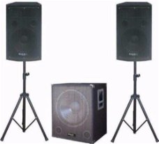 Active zang/disco set 2,1 subwoofer 2 x top speakers (170B)