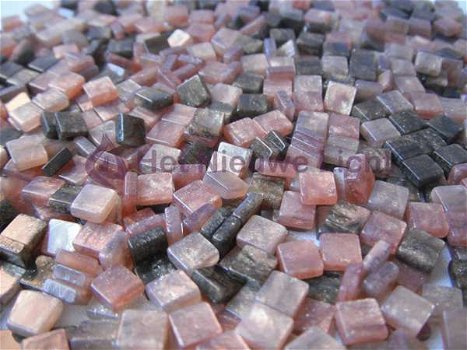 Mozaïek steentjes Marmer BRUIN 5 x 5 ca. 100st - 0