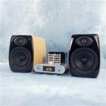 stereo Hifi buizen versterker met speakers USB en BlueTooth - 0