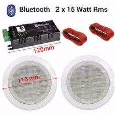 Bluetooth plafond luidspreker set wit 2x 11,5Cm 50Watt Nieuw