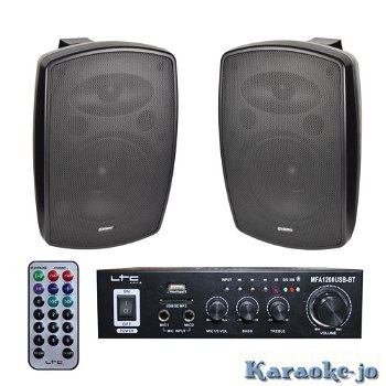 Zwarte 5 Inch Buiten speakers met Bluetooth versterker - 0