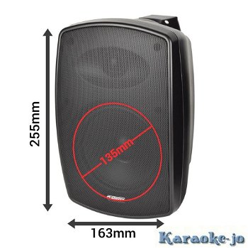 Zwarte 5 Inch Buiten speakers met Bluetooth versterker - 2