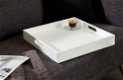 Bijzettafel Italy wit chroom met tray - 3 - Thumbnail