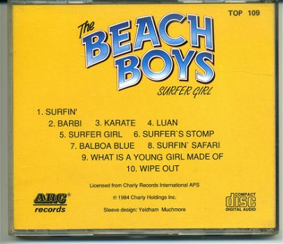 The Beach Boys Surfer Girl 10 nrs cd 1984 ZGAN - 2