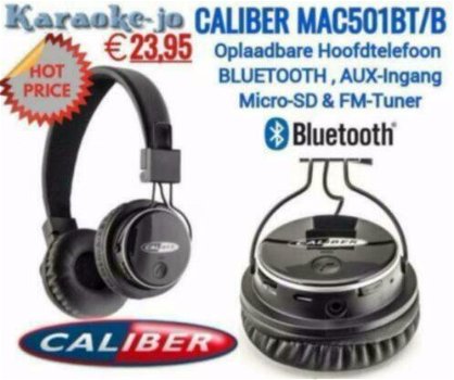 Caliber MAC501BT-B Bluetooth draadloze Hoofdtelefoon. Nieuw. - 0