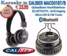 Caliber MAC501BT-B Bluetooth draadloze Hoofdtelefoon. Nieuw.