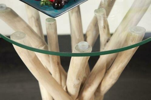Bijzettafel Driftwood duurzaam drijfhout 35cm frame - 2