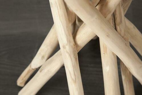 Bijzettafel Driftwood duurzaam drijfhout 35cm frame - 3