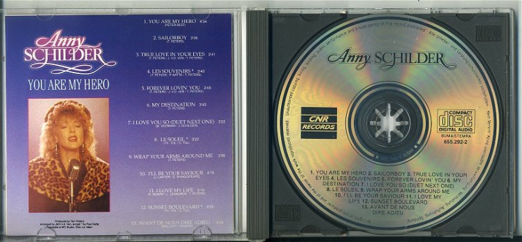 Anny Schilder You Are My Hero cd 1989 13 nrs ZGAN - 2