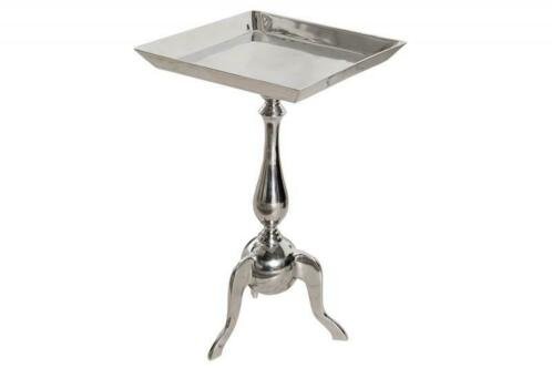 Barok tafel Pierre 55cm zilver vierkant - 4