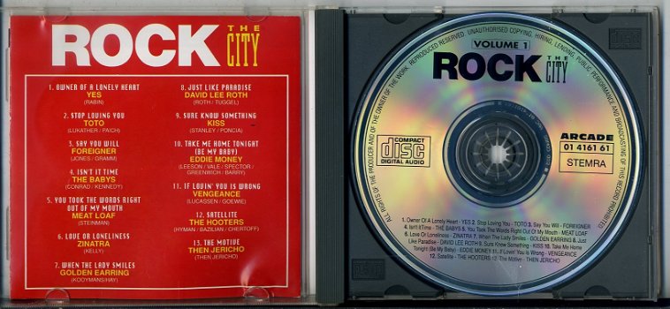 Rock The City Volume 1 Rock Classics 13 nrs cd 1990 ZGAN - 2