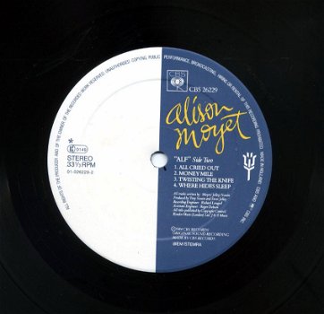 Alison Moyet ALF 9 nrs lp 1984 zeer mooie staat - 3