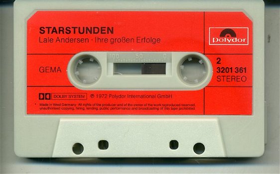 Lale Andersen Ihre grossen Erfolge 12 nrs cassette 1972 ZGAN - 6