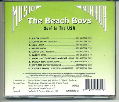 The Beach Boys Surf in the USA 10 nrs cd 1993 als NIEUW - 1