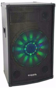 Ibiza X-LED12 Speaker met RGB Led (2188-B)