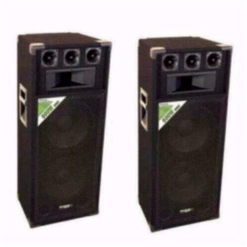 3 Weg Disco speakers 2 x 15 Inch 1600 Watt (105B) - 0