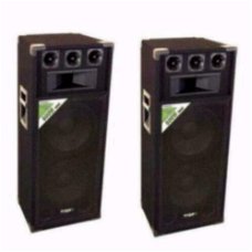 3 Weg Disco speakers 2 x 15 Inch 1600 Watt (105B)