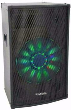 Ibiza X-LED10 Speaker met RGB Led (2187-B)