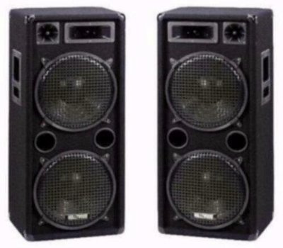 Disco Speakers 2 x 15 Inch 2 x 1500Watt (40D), - 0
