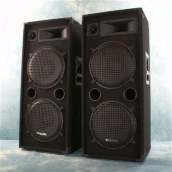 Disco speakerset 3-Weg dubbel 15 inch Bass 1000watt (2109B) - 0