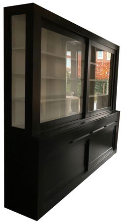 Design buffetkast antraciet - wit Petten 240 x 50/40 x 220cm