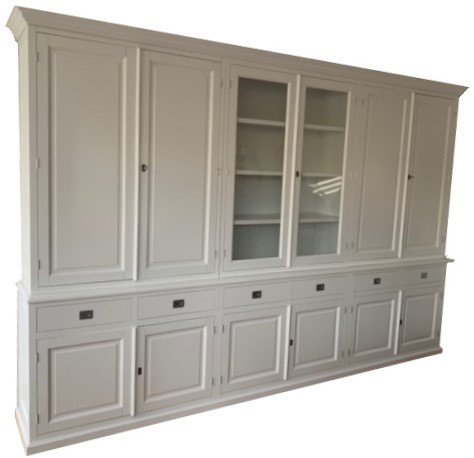 Buffetkast Dronten XXL wit - wit 360 x 240cm dichte zijdeuren - nr. 1
