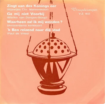 Artiest: Diversen Kant 1: Zingt van des Konings eer (Rijswijks Chr.Koor), - 0