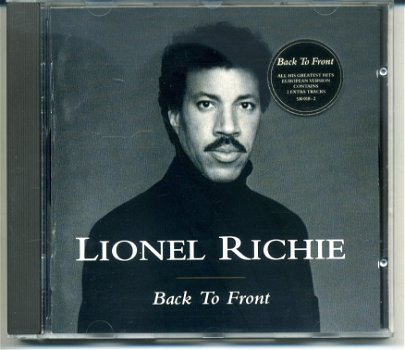 Lionel Richie Back To Front 16 nrs cd 1992 als NIEUW - 0