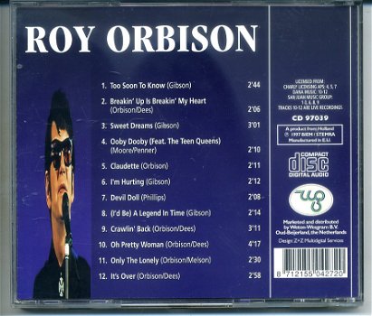 Roy Orbison Roy Orbison 12 nrs cd 1997 ZGAN - 1