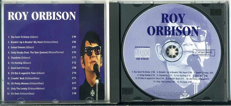 Roy Orbison Roy Orbison 12 nrs cd 1997 ZGAN - 2