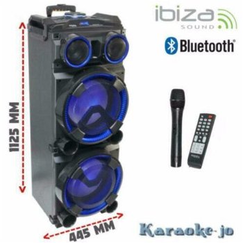 IBIZA-STANDUP-DJ-MKII Mobiele DJ box met Vhf Microfoon - 0