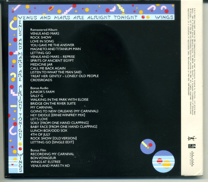 Paul McCartney Wings Venus and Mars Promo 2 cd + 1 dvd ZGAN - Afbeelding 2