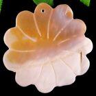 38x38x3mm Carved White Natural Pearl Shell bloem kettinghanger