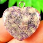 20x18x6mm Purple Natural Nipomo Coral Fossil hart kettinghanger
