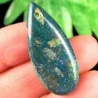 35x15x6mm Natural New Ghost's Eye Jasper druppelvormige kettinghanger