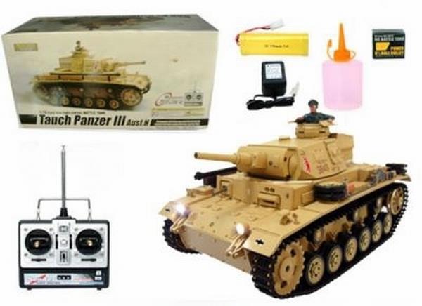 RC tank 1:16 tauchpanzer 3 Ausf. H PANZER III. HENG LONG - nr. 1